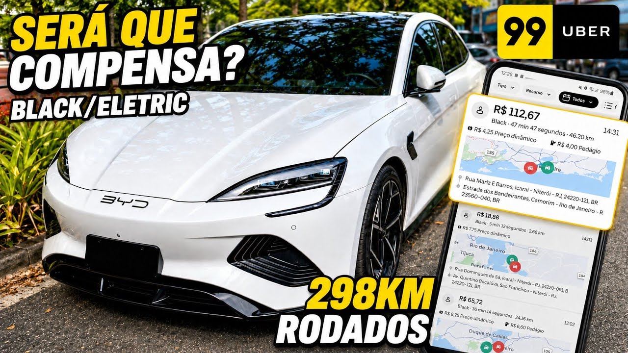 R$857,00 rodando na Uber/99Pop com o BYD Seal ELÉTRICO. Compensou?