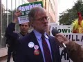 Howie Hawkins protesting his exclusion from US Senate Debate