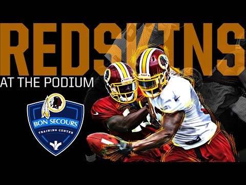 Conference - Redskins LB Keenan Robinson talks to the media following practice at the Bon Secours Training Center in Richmond, VA. on Aug. 1, 2014.