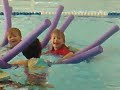 Twins swimming