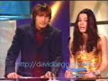 david janer con la actriz begoña maestre como presentadores en premios amigos 2001