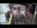 Unbelievable CCTV footage from of a tube train grinding to a halt inches from a woman on the track. (The Red square are motion detectors) A drunk woman who fell on the tracks at a Boston train station has walked away without injury and is now resting at home. People flagged down the train driver to alert him the 26-year-old unnamed woman had fallen onto the tracks on Friday night. The clearly inebriated woman stumbled around on the platform before smoking a cigarette and falling between the ...
