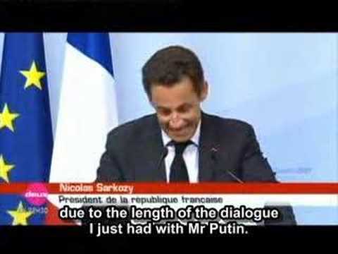 Nicolas Sarkozy drunk? (English)