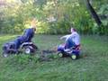 lawn mower,power wheels jeep and beer