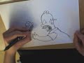 Speed drawing of Bart & Homer