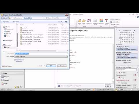 how to create pst in outlook 2010