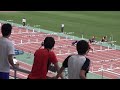 2014関西実業団 男子110mH決勝 和戸達哉 13.98(-0.4) Tatsuya Wado 1st 吉田兼和