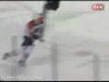 Hard NHL Check against RJ Umberger