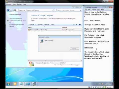 how to repair outlook 2003