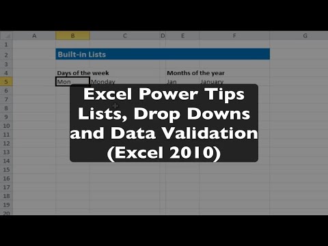 how to provide drop down options in excel