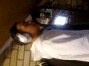 in de studio