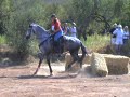 Yo con mi yegua Sombra, participando en un gymkhana en La Pobla Tornesa, un pueblo de Castellón.