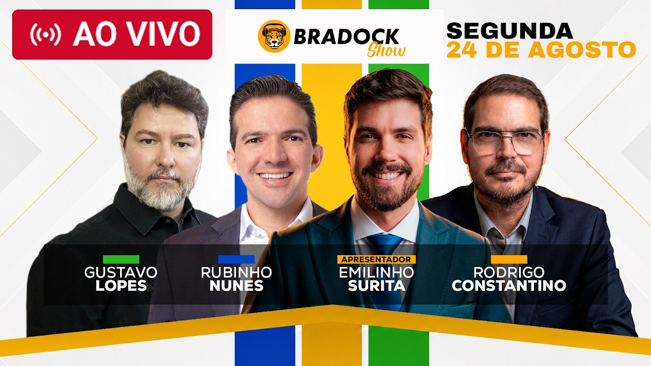 🔴 RODRIGO CONSTANTINO, EMILINHO SURITA, RUBINHO NUNES E GUSTAVO LOPES | Bradock Show