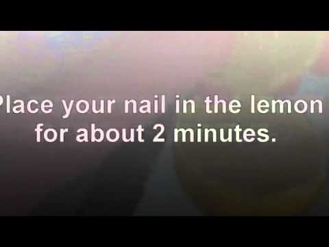 how to clean nails with lemon
