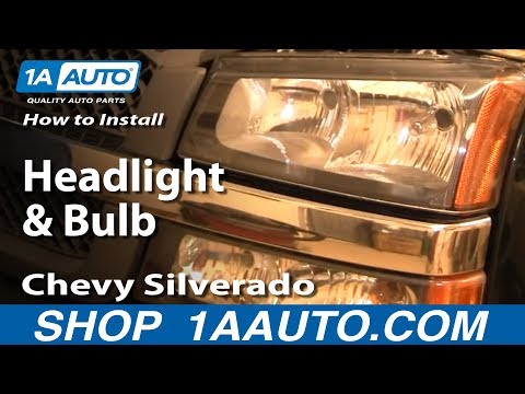 How To Install Replace Headlight and Bulb Chevy Silverado 05-07 1AAuto.com