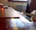 Red 300mW Laser lights cigarette