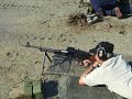 shooting PK machine gun
