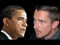 obama and bale face-off! listen to the original christian bale rant here: www.youtube.com obama's lines are taken from the audio book for 