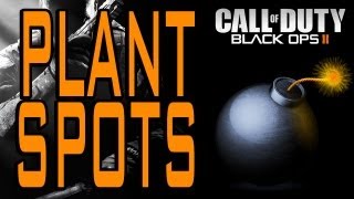 Express, Hijacked, Meltdown, Overflow, and Plaza Bomb Plant Spots (Black Ops 2 Search and Destroy)