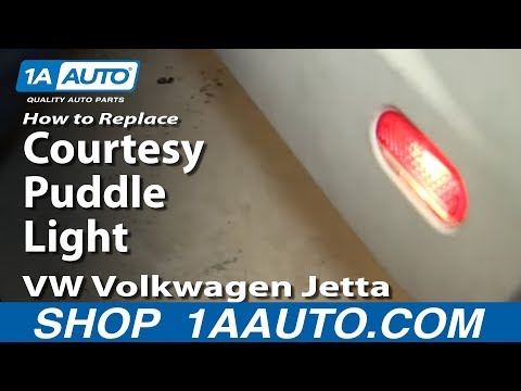 How To Replace Change Courtesy Puddle Light 1999-06 VW Volkwagen Jetta