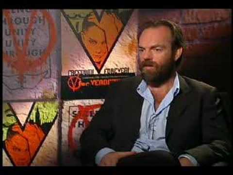 Hugo Weaving - Chuck the Movieguy interviews Hugo Weaving for the movie V for Vendetta.