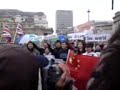 Olympic torch relay London - chinese national anthem