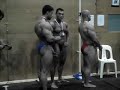 Bodybuilders waiting in line