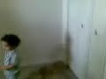 Little Kid (Sergio Escobar) banging into wall again