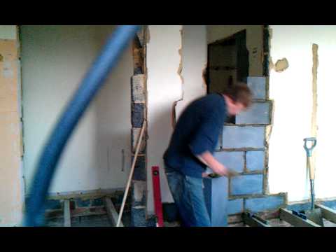 how to brick up a doorway