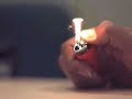 Fuego de mechero a cámara lenta