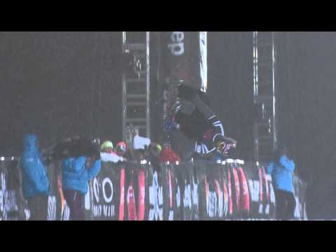 Greg Bretz - Greg Bretz qualifies first in the Snowboard Men's Superpipe Elims.