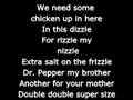 Mcdonalds rap lyrics with song!