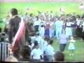Acá el 12 de marzo de 1990 en el Estadio Nacional, después que asume Patricio Aylwin. Estadio repleto, y emocionante escuchar 