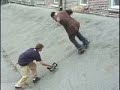 this young crusader once a fat chubby raver with bell bottoms transforms into a modern day skate robot with hopes of impressioning pro skateboarder cairo foster