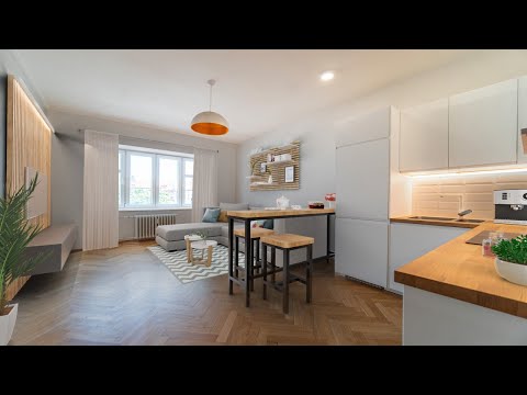 Video Pronájem bytu 1+kk, 2. patro, ul. Nádražní, Praha 5 - Smíchov