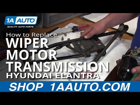 How To Install Replace Windshield Wiper Motor and Linkage Transmission 2001-06 Hyundai Elantra