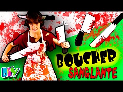 DIY costume BOUCHER SANGLANTE  * Costumes de DERNIÈRE MINUTE pour HALLOWEEN !