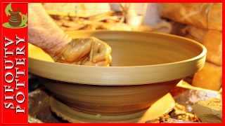 Pottery throwing Bowls - Making a Very large bowl fast version #65