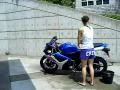 You wanna know how I wash my bike? Like this!