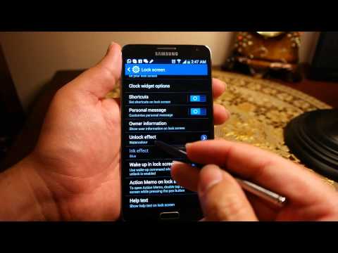 Samsung Galaxy Note 3 Tips & Tricks Part 2 - Lock Screen Customization and Available Options