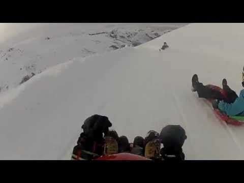 Piste de luge roc'n bob aux Menuires caméra embarqué 