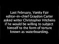 christopher hitchens gets waterboarded