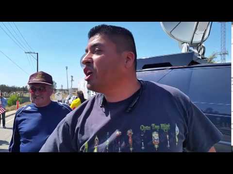 Mexican Marine Patriot at the Murrieta Immigration Rally