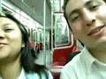 en el subway con Arturo