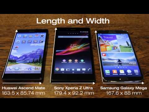 First Looks: Sony Xperia Z Ultra vs. Samsung Galaxy Mega vs. Huawei Ascend Mate