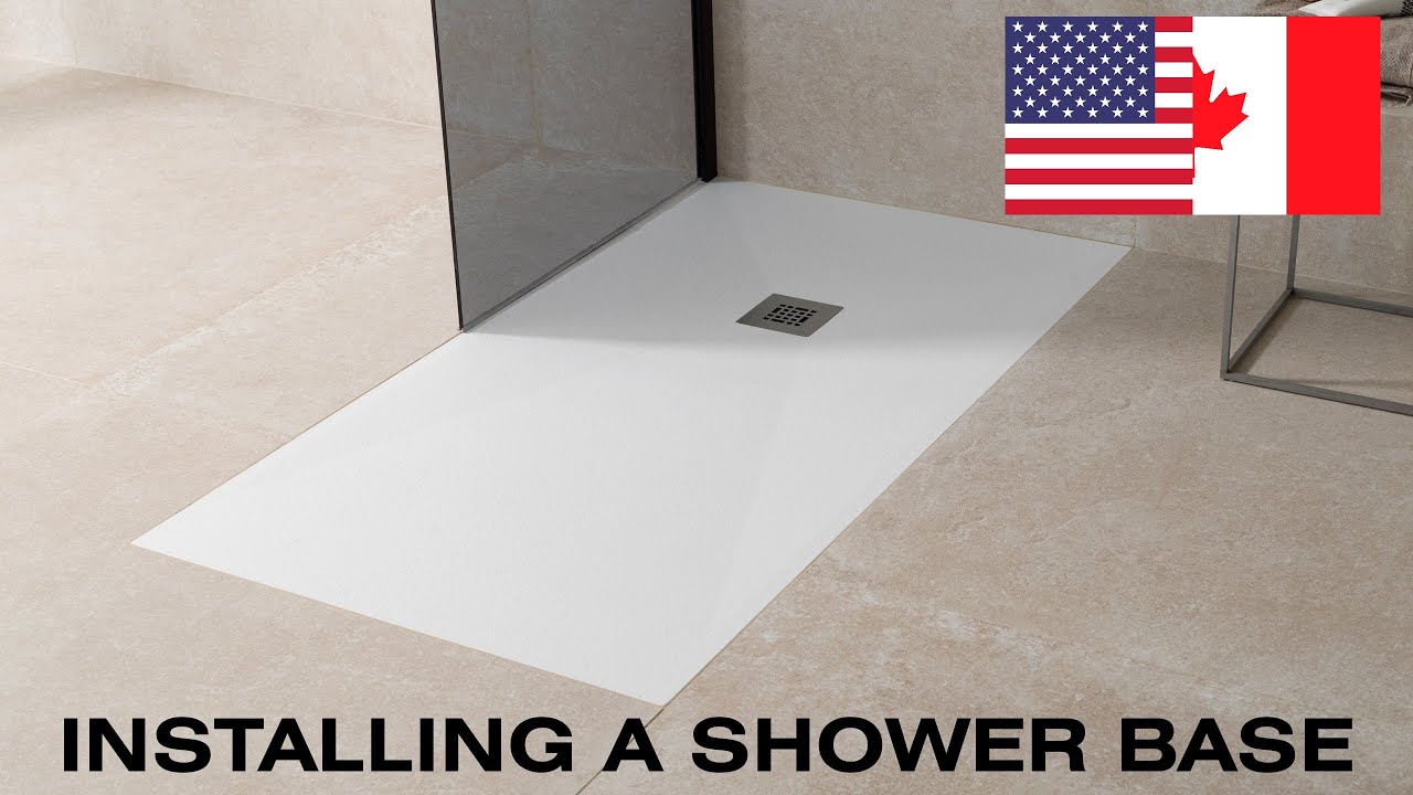 SLATE USA shower base installation