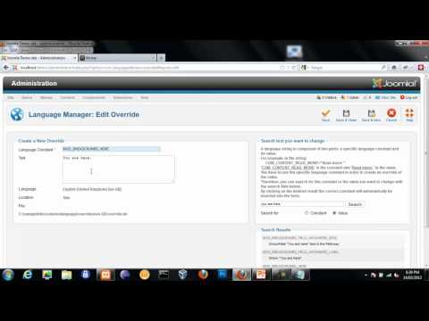 Joomla 2.5 tutorial: language manager overrides Joomla 2.5 tutorial: language manager overrides