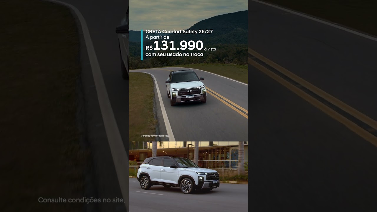 Hyundai CRETA 2027 com versões a partir de R$ 131.990 à vista com seu usado na troca