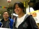 ktina dancing/studying @ dunkin donuts