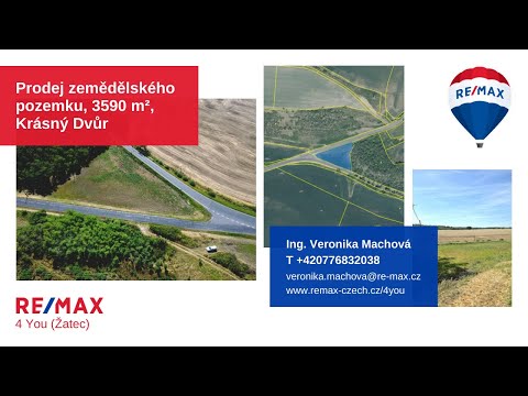Video Prodej pozemku 3590 m², Krásný Dvůr, okres Louny